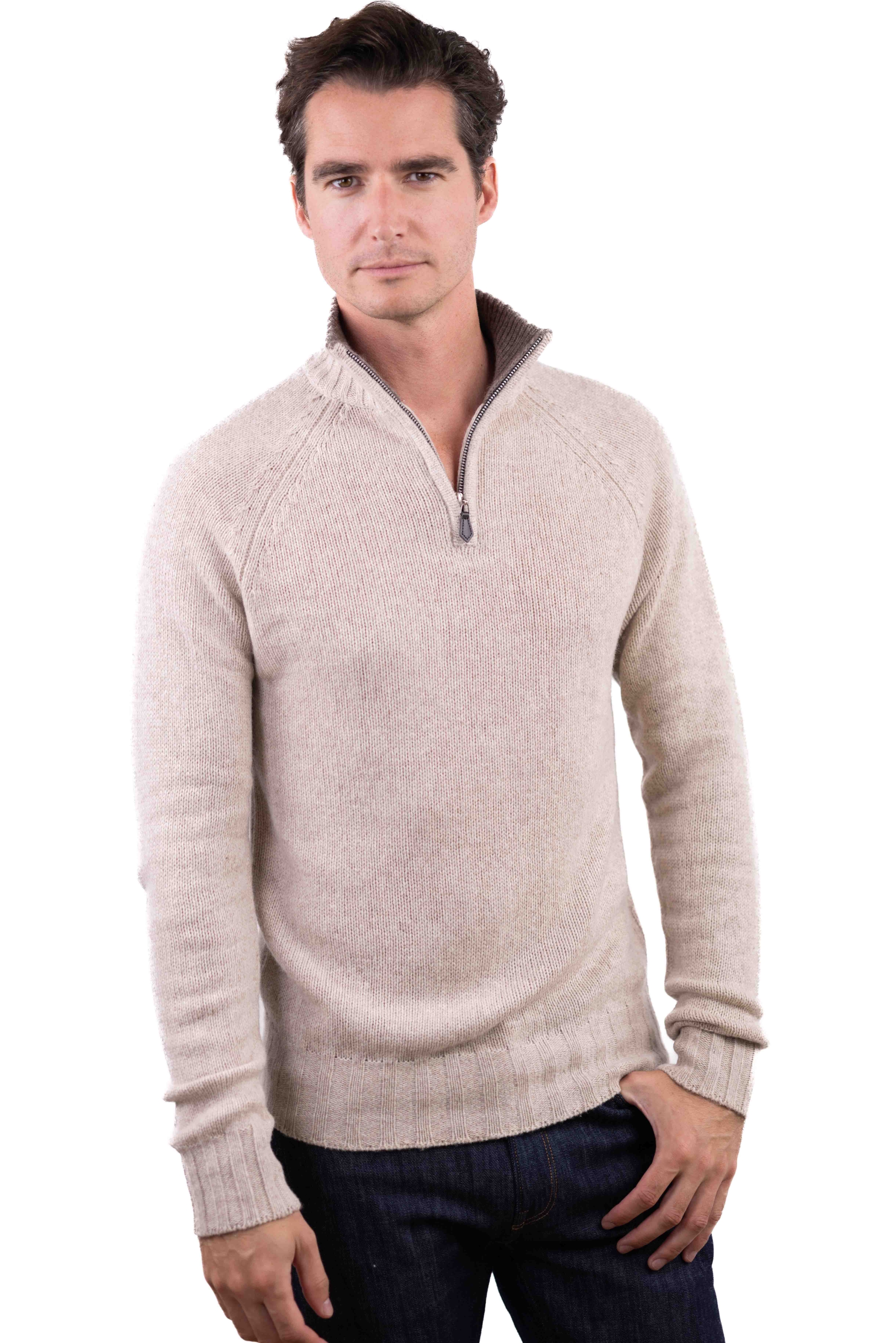 Cashmere & Yak yak vikunja howard zeitloses beige graubraun meliert s